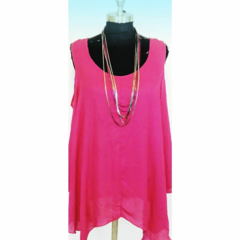 "Unique Spectrum" Ruby Sheer Blouse